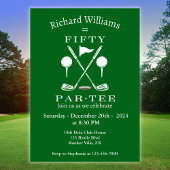 Golf Modern Emblem Clubs 50e verjaardag Kaart