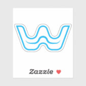 Golf Modern en Minimaal Letter W Monogram Sticker (Vel)