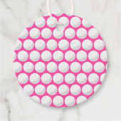 Golf Modern Pink White Sports Golf Gift Bedankjes Labels (Voorkant)