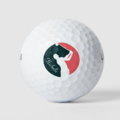 Golf modern typografie initiaal monogram elegant golfballen (Voorkant)