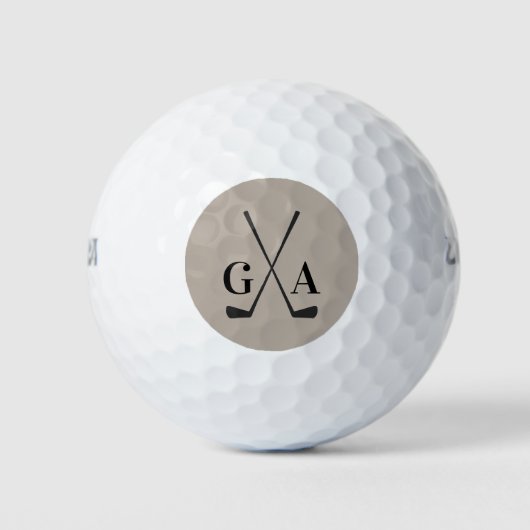 Golf modern typografie initiaal monogram elegant golfballen (Voorkant)