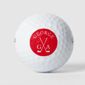 Golf modern typografie initiaal monogram elegant golfballen (Voorkant)