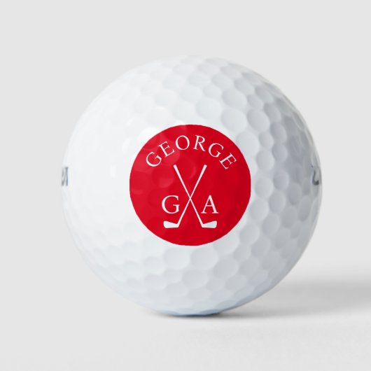 Golf modern typografie initiaal monogram elegant golfballen (Voorkant)