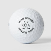 Golf modern typografie initiaal monogram elegant golfballen (Voorkant)