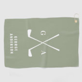 Golf modern typografie initiaal monogram elegant golfhanddoek (Horizontaal)