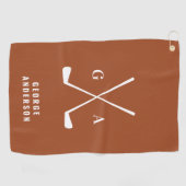 Golf modern typografie initiaal monogram elegant golfhanddoek (Horizontaal)