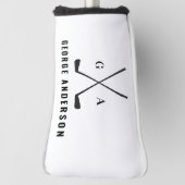 Golf modern typografie initiaal monogram elegant golfheadcover (Draai 90)