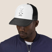 Golf modern typografie initiaal monogram elegant trucker pet (In situ)