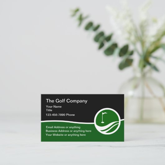 Golf Modern Visitekaartjes Design (Staand voorkant)