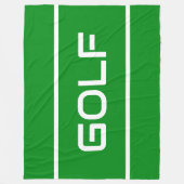 GOLF Modern Witte Tekst Strepen Op Helder Groen Fleece Deken (Voorkant)