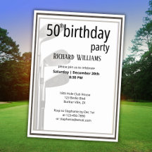 Golf Modern Zwart Wit Mannen 50e verjaardag