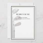 Golf Modern Zwart Wit Mannen 50e verjaardag Kaart (Achterkant)