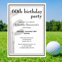 Golf Modern Zwart Wit Mannen 60e Verjaardag