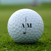 Golf moderne typografie initialen monogram elegant golfballen