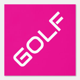 GOLF Moderne Witte Tekst Heldere Roze Achtergrond Behang