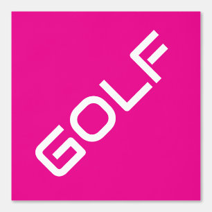 GOLF Moderne Witte Tekst Heldere Roze Achtergrond Behang