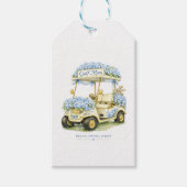 Golf Moeder Hortensia Bloemen Golfkar Cadeaulabel (Voorkant)