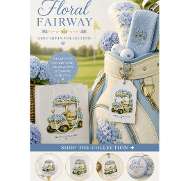 Golf Moeder Hortensia Bloemen Golfkar Medium Cadeauzakje