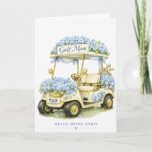 Golf Moeder Kaart Hortensia Bloem Golfkar (Voorkant)
