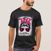 Golf Moeder Leopard Messy Bun Sport Moederdag T-shirt (Voorkant)