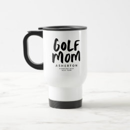 Golf moeder trendy zwarte soort gepersonaliseerde  reisbeker