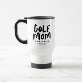 Golf moeder trendy zwarte soort gepersonaliseerde  reisbeker