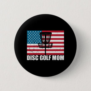Golf Moeder USA Amerikaanse vlag Moederdag Gift 4e Ronde Button 5,7 Cm