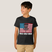 Golf Moeder USA Amerikaanse vlag Moederdag Gift 4e T-shirt (Voorkant volledig)