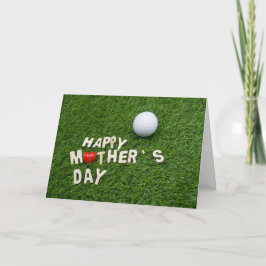 Golf Moederdag cadeau voor moeder met golfbal  Kaart