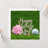 Golf Moederdag met golf t-shirt Ik hou van je moed Kaart (Voorkant / Achterkant in situ)