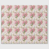 Golf Moederdag met golfbal en bloemen Cadeaupapier (Vlak)