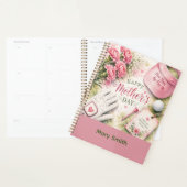 Golf Moederdag met golfbal en bloemen Planner (Display)