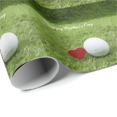 Golf Moederdag met liefde golfbal op groen Cadeaupapier (Rol Hoek)