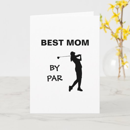 Golf Moeders Golfer Puns Moederdag Beste Moeder Do Kaart (Gele Bloem)
