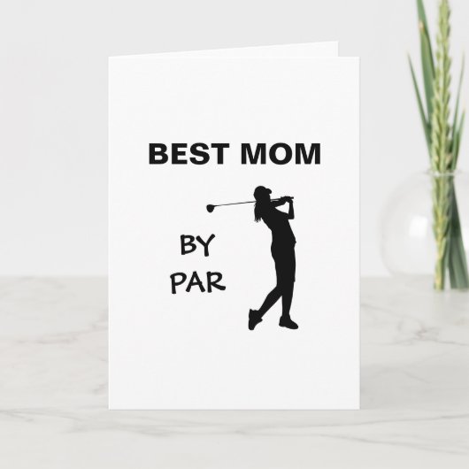Golf Moeders Golfer Stomme Moederdag Beste Moeder Kaart (Voorkant)