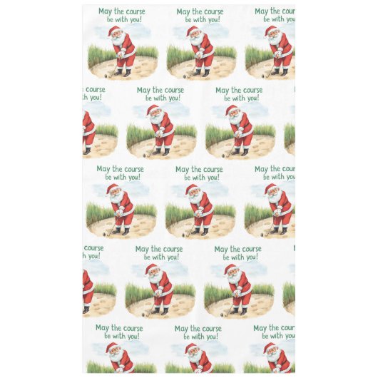 Golf Moge de baan bij u zijn Kerstman Tafelkleed (Voorkant)
