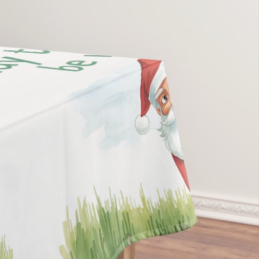 Golf Moge de baan bij u zijn Kerstman Tafelkleed (Voorbeeld)