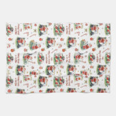 Golf Moge de baan bij u zijn Kerstman Theedoek (Horizontaal)