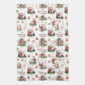 Golf Moge de baan bij u zijn Kerstman Theedoek (Verticaal)