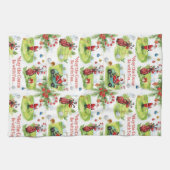 Golf Moge de baan bij u zijn Kerstman Theedoek (Horizontaal)