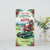 Golf “Moge je Kerstmis naar behoren zijn!” voor Go Feestdagenkaart (Staand voorkant)