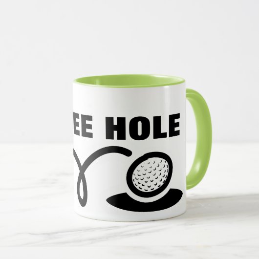 Golf mok humor | Koffiegat (Voorkant rechts)