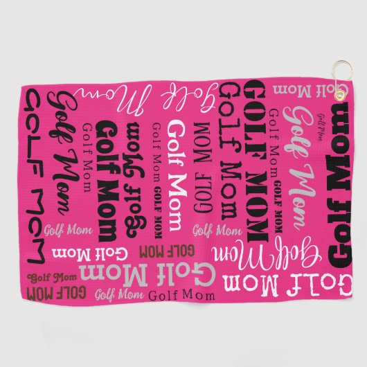 GOLF MOM MOTHER Moederdag Gift Golf Sports Golfhanddoek (Horizontaal)