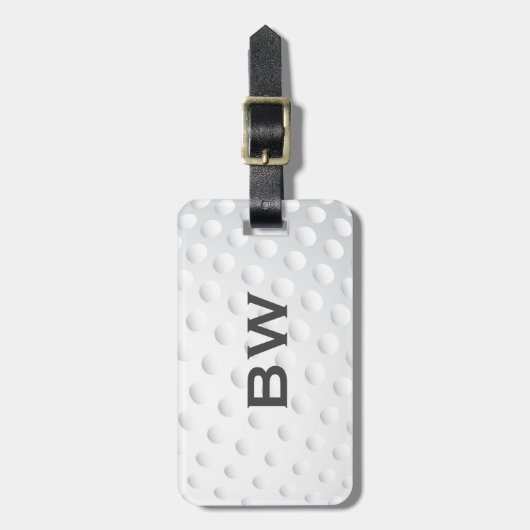 Golf Monogram Bagagelabel sluiten (Voorkant verticaal)