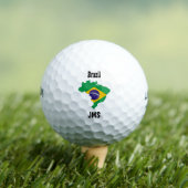 Golf Monogram - Braziliaanse vlag - Kaart Golfballen (Insitu Shirt)
