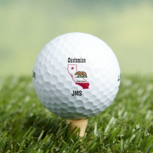 Golf Monogram California Map Vlag Golfballen (Insitu Shirt)