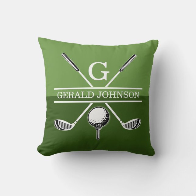 Golf Monogram Design Sierkussen (Voorkant)