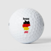 Golf Monogram Duitsland Vlagkaart Golfballen (Voorkant)