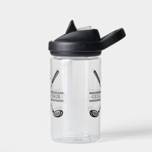 Golf Monogram Gepersonaliseerd Elegant Design Waterfles