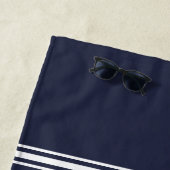 Golf Monogram Golfer Modern Sports Pro Blue Cute Strandlaken (In situ)